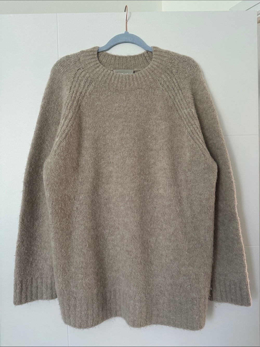 Everlane Crewneck Wool Blend Sweater in Taupe